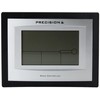 Precision Silver LCD Radio Controlled Alarm Clock, Black