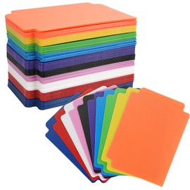 Pack of 100 Card Dividers, 10 Colours Standard Size Card Dividers, Card Dividers, Plastic Dividers, for Games, Sports, Storage Boxes, Folders
