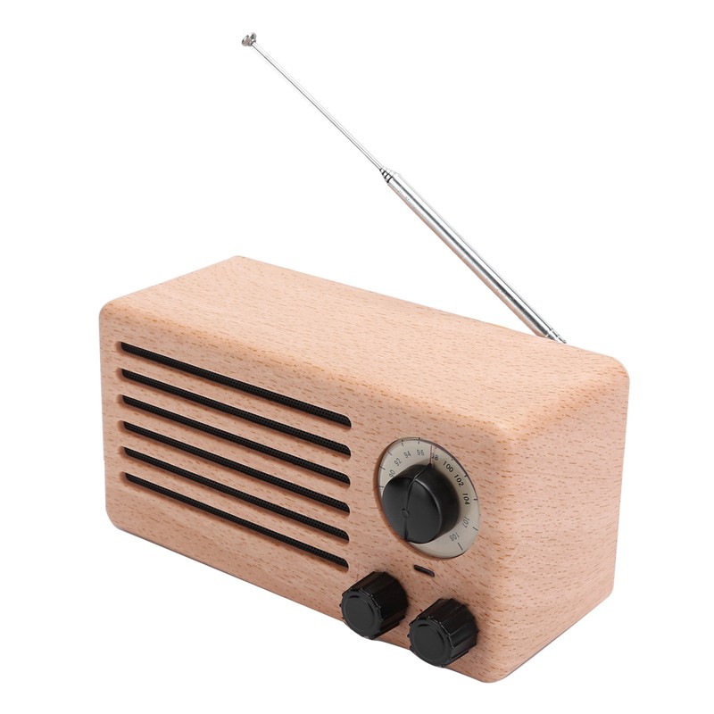 Retro Mini Bluetooth Speaker Bass Audio Stereo Subwoofer FM Radio