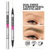 2 Pack Microblading Eyebrow Pen, 2-in-1 Dual-Ended Waterproof 2 Fork