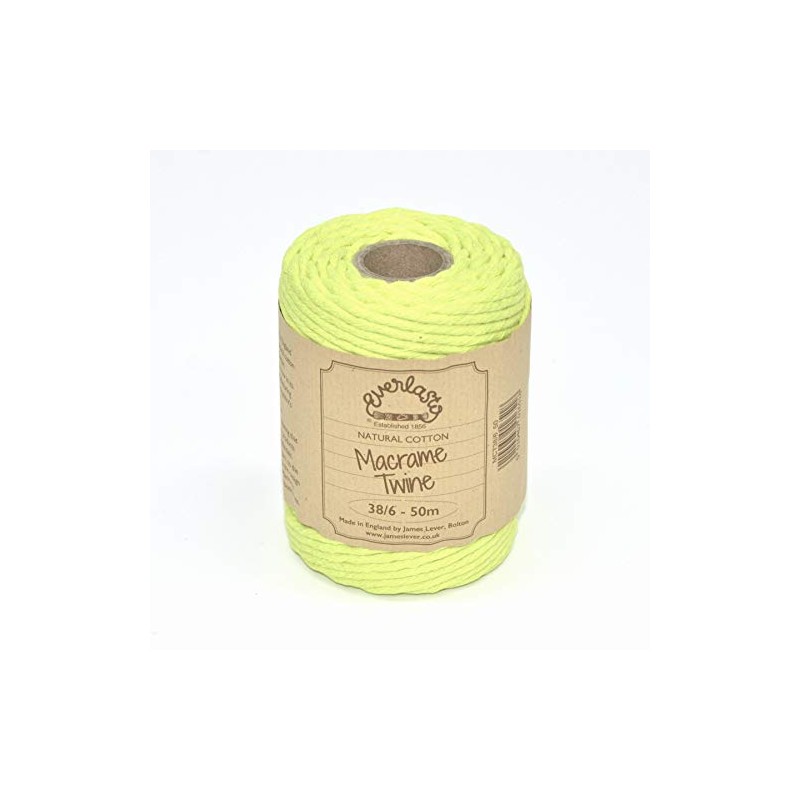 50M Spools - Everlasto Single Twist Soft Cotton Coloured Macrame
