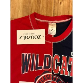 Zoozatz Arizona Wildcats Womens Crop Top T-Shirt Colorblock Size S - New w/ tags Zoozatz
