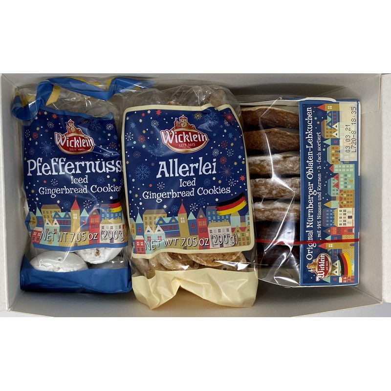 Wicklein Gingerbread Assorted Cookies Box, 21oz.