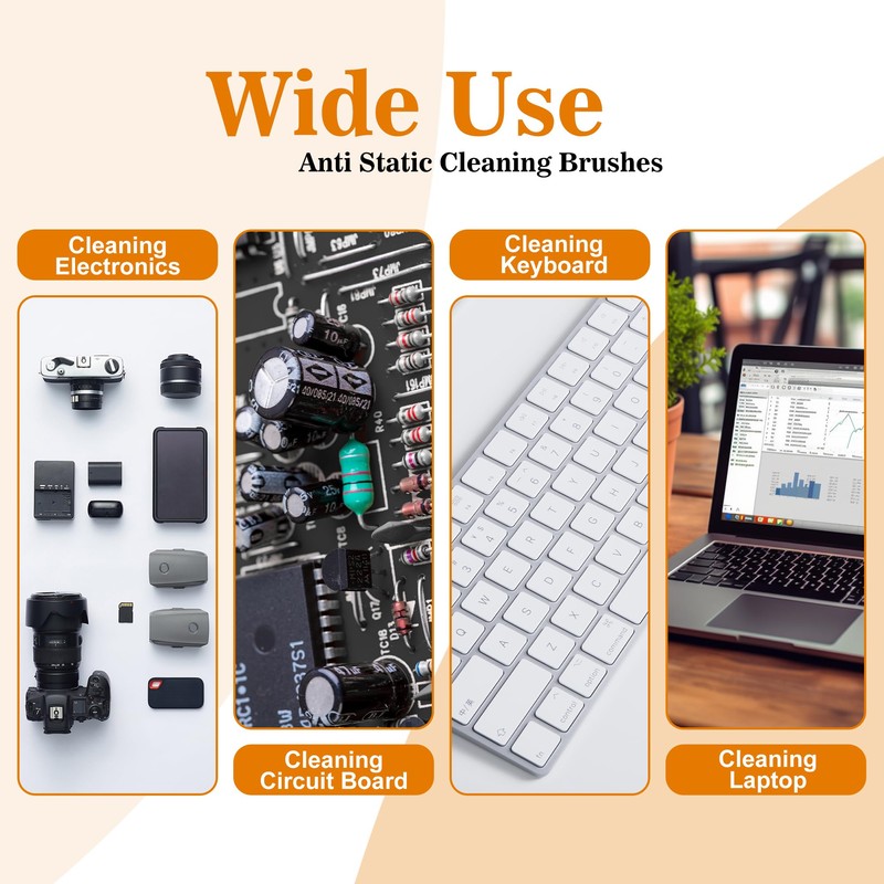 Small Portable Nylon Anti Static Brushes Electronics Computer Keyboard Laptop