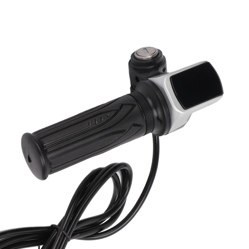 LED Display Electric Bike Throttle Grip Handlebar with Battery Indicator