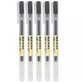 Hometric 0.5mm Gel Ink Ballpoint Pen - Black (Pack of 5)