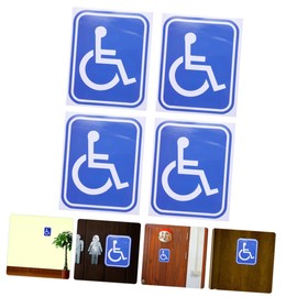 Operitacx 4 Stück Handicap Symbol Rollstuhl Behinderte Identität Auto Fenster Dekoration Aufkleber Aufkleber Ada Unterschreibt Behindertenaufkleber Schmücken Große Größe