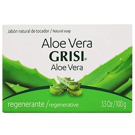 Grisi Jabon de Sávila - Jabón de aloe vera (6 unidades, 3.5 onzas), color gris x 6 unidades).