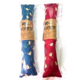 BALLMIE Cat Toys Catnip Kicker 15.7" Soft Velvet Clothing Catnip Toys (Green & Red, Mimicat X 2)