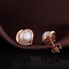 jiamiaoi Pearl Earrings Silver 925 Hanging Pearl Earrings Stud Silver