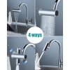 Kitchen Faucet 4 Ways of Water Discharge,360°Rotate Faucet Attachment for