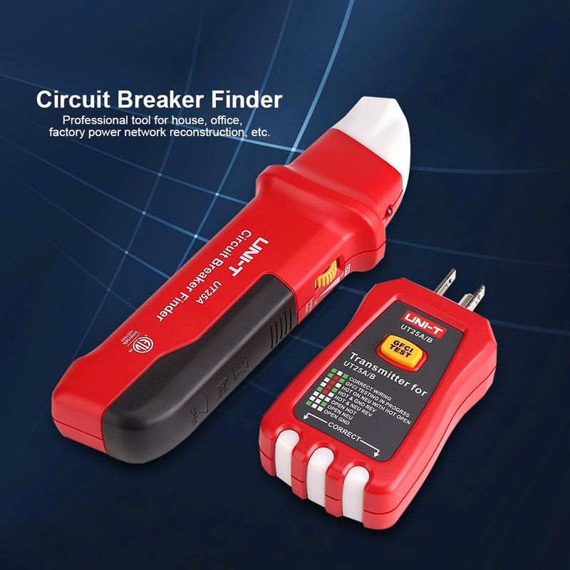 Profesional Buscador de Interruptor de Circuito Sensibilidad Ajustable Enchufe Ensayador