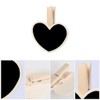uxcell 10pcs Mini Chalkboards Signs with Wooden Clip Wood Heart