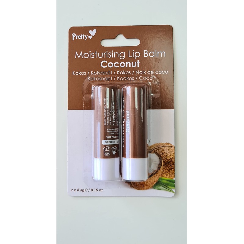 Zarkles Pretty Coconut Moisturising Lip Balm 2 x 4.3g for