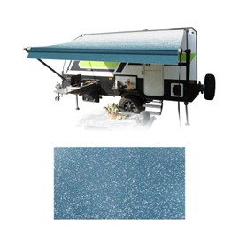 RV Awning Fabric Replacement Standard Grade Premium Vinyl (14'(Fabric 13'2"), Blue Fade)