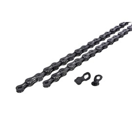 SwishTi X11SL 11 Speed Road MTB Bicycle Bike Chains Hollow-Pin Ultralight DLC 116-Links for Shimano/Sram/KMC use (Black)