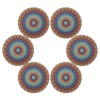 Kigai Mandala Round Placemats Set of 4, Non-Slip Table Mats