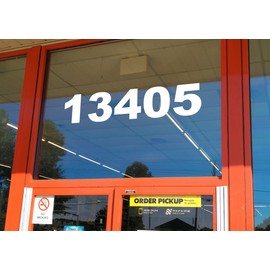 White - Storefront Address Numbers - 7" Tall - Custom Vinyl Decal - Die Cut Sticker - Business Glass Window