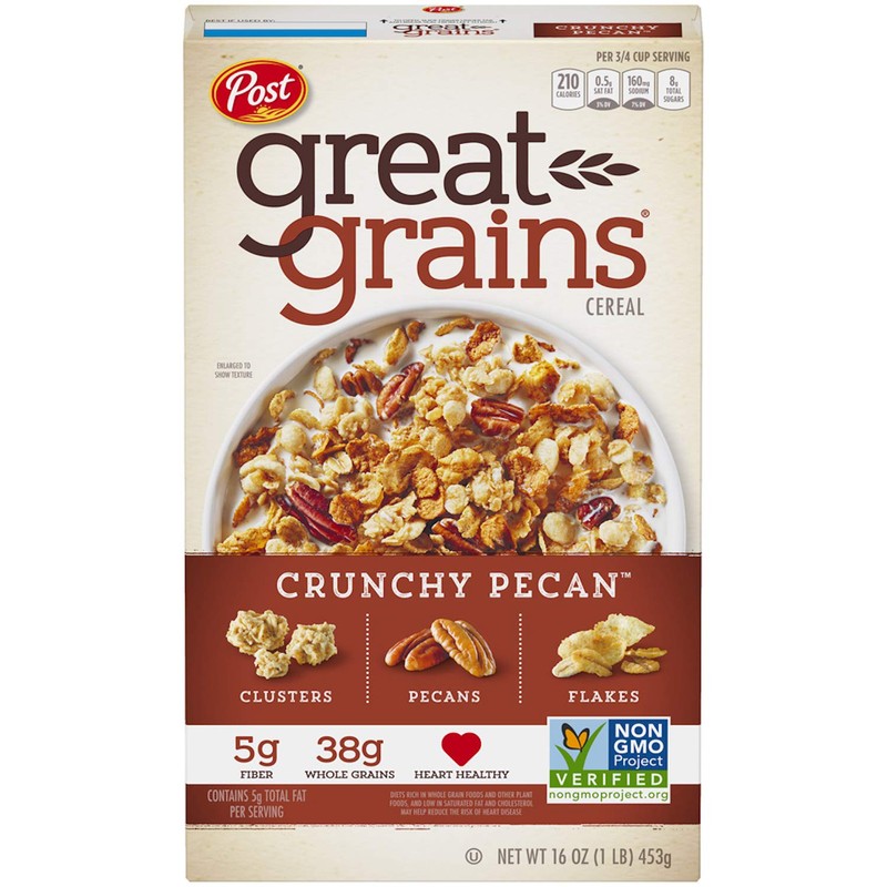 Post Great Grains Crunchy Pecan Whole Grain Cereal, 16 Ounce,