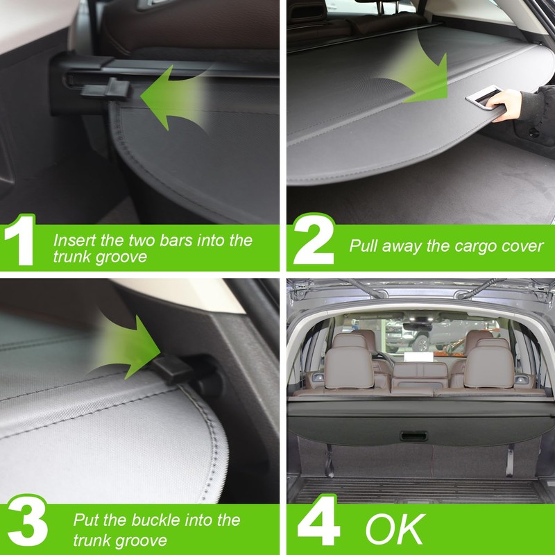 Liizoo Cargo Cover for Toyota 4Runner 2003-2009 - Rear Trunk