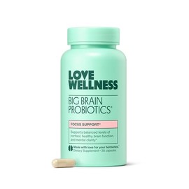 Love Wellness Suplemento Nootropics Brain Support, Big Brain Probiotics  Función Cerebral, Enfoque, Salud Cognitiva Y Estado De Ánimo Saludable...    