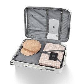 Merax 4 Piece Luggage Set, PP Lightweight Expandable Suitcase with Spinner Wheels and TSA Lock, 14”20”24”28”, White