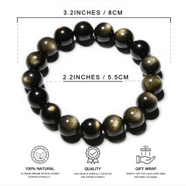 Golden Obsidian, Medium - 8mm bead
