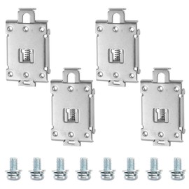 4pcs Solid State Relay Fixed Clamp for 35mm DIN Rail Mounting Bracket Solid State Relay Adapter Silver