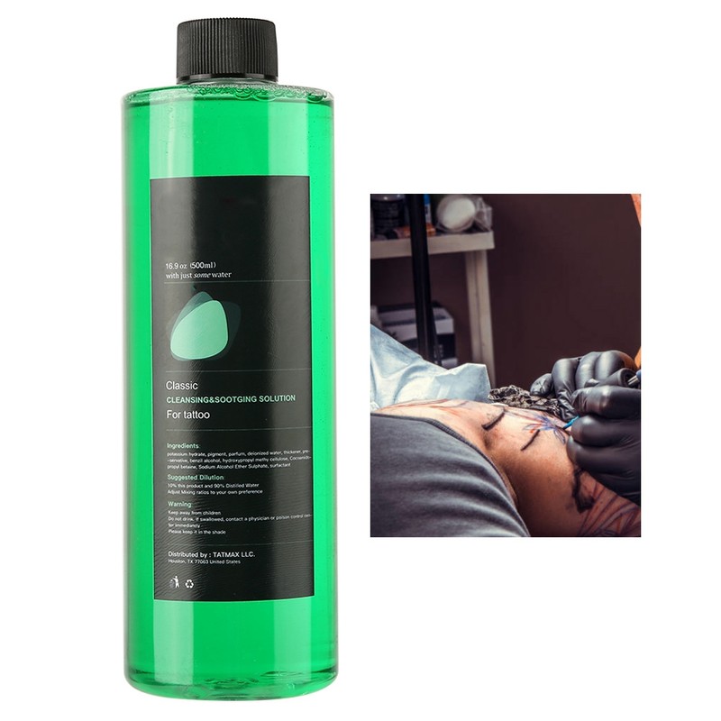 500ml Green Soap Tattoo Cleansing Soothing Solution Skin Clean Tattoo