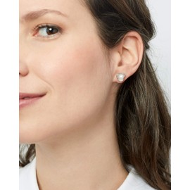Secret & You Its Girl Earrings Silver in the Shape of a Flower with Pearl Freshwater 4.5 to 5 mm Sterling Silver 925 1