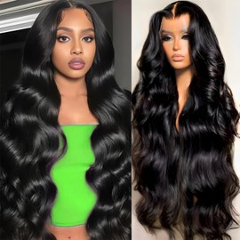 Body Wave Lace Front Wigs Human Hair 13x6 HD Lace Front Wig Human Hair Pre Plucked Body Wave Glueless Wigs Human Hair for Women (13x6 body wave, 24Inch)