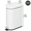 mDesign 10 Liter/2.6 Gallon Stainless Steel Metal Step Trash Can