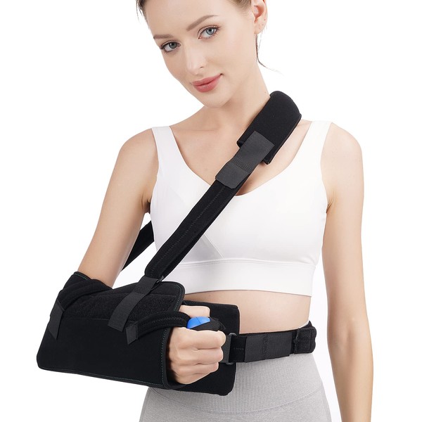 TANDCF bestlife Shoulder Abduction Sling with Removable Pillow & Exercise Ball, Shoulder & Arm Sling Immobilizer for Injury Support, Rotator Cuff, Surgery, Dislocated, Sublexion, Broken Arm