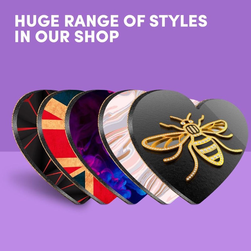 2 x Heart Coasters - 3D Manchester Bee Logo Cork