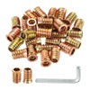 sourcing map 50 Pcs Threaded Insert for Wood, 3/8" -