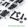 Zmbroll 140Pcs M6x8/10/12/16/20/25/30/35mm M6 Black Button Head Hex Socket Cap