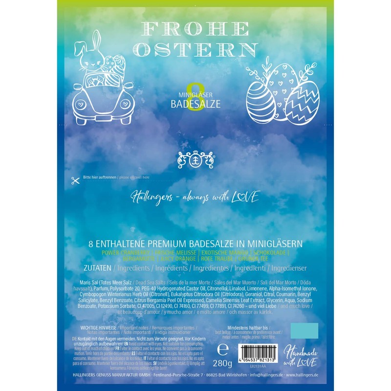 Hallingers Frohe Ostern – Blue – For Easter Basket for