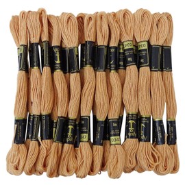 IBA Indianbeautifulart Stranded Cotton Thread Floss Cross Stitch Hand Embroidery Pack of 25 Skeins-Light Peach