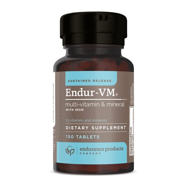 Endurance Products ENDUR -VM with Iron, Daily Multi-Vitamin for Women - Vitamins A, C, D, E, B12, Calcium & Zinc for Immune Health Support & More - 150 Tablets