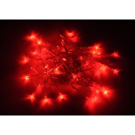 Karlling Battery Operated Red 40 LED Fairy Light String Wedding Party Xmas Christmas Decorations(Red)