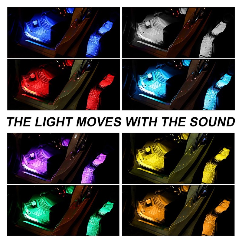NYTKL Interior Car LED Strip Lights with APP Control, 3