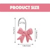 12PCS Pink Bow Knot Shower Curtain Hooks，Rustproof Metal Shower Curtain
