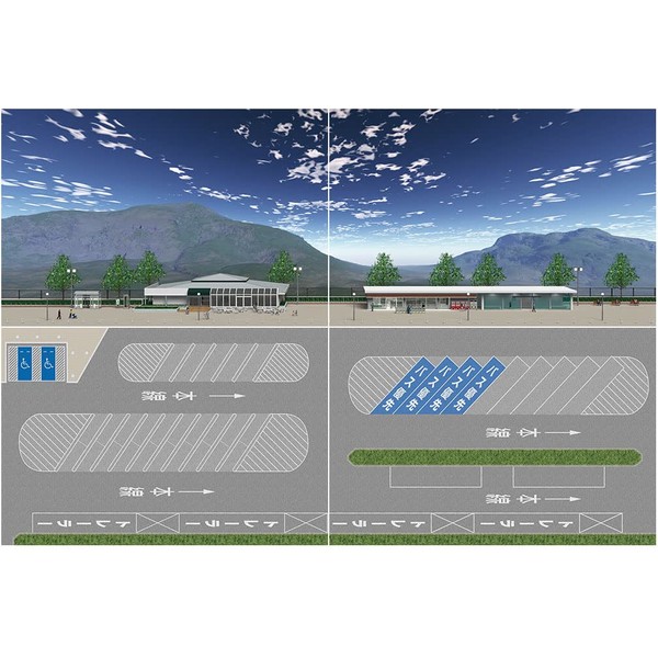 [Hakoniwa Giken] Diorama Sheet 1/64 SA/PA Set of 2 (Base