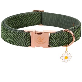 Elegant little tail Dog Collar - Herringbone Dog Collar Christmas Soft Durable Pet Collar Adjustable Pet Collar Dog for Small Medium Large Dogs