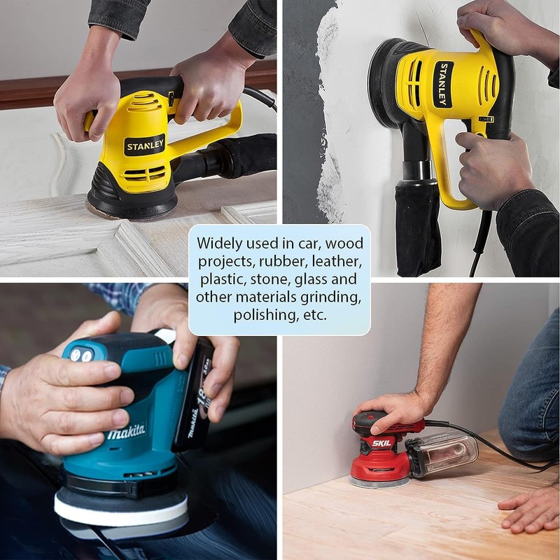 5 Inch 8 Hole Backing Pad,2 Pcs Black Orbital Sander