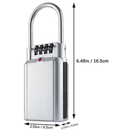 Andchi Key Box, Key Box, Dial-type, Anti-Theft, Key Stock, 4-Digit PIN Code, For Outdoor Use, Suitable for Residential Buildings, Exhibition Halls, Construction Sites, Apartments, Companies