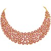 I Jewels Traditional Gold Plated Kundan Pearl Choker Necklace Set