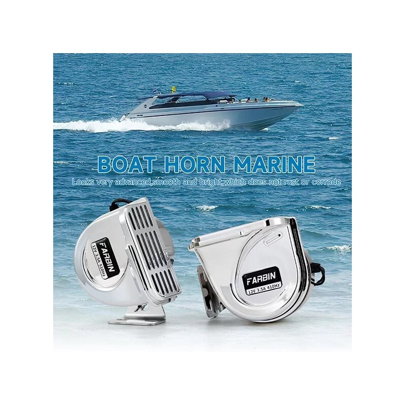 FARBIN Marine stainless steel waterproof horn 12V super horn with