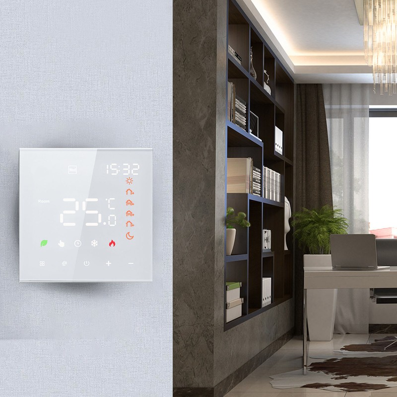 Smart Thermostat 16A Digital Programmable LCD Display Touchscreen Underfloor Heating