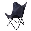 Shy Shy let's Touch The Sky Leather Butterfly Chair Black